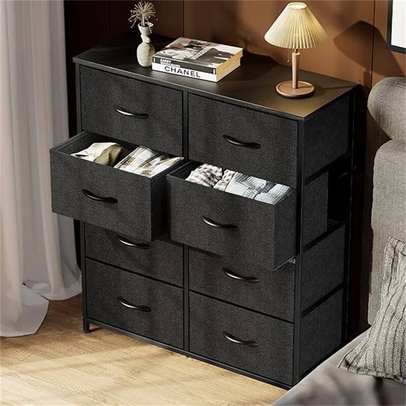 Dresser for Bedroom Tall Drawer Dresser - Black