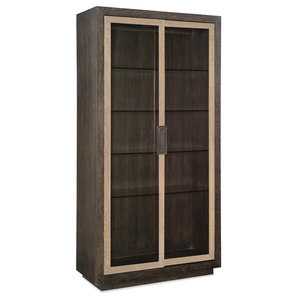 Hooker Furniture 6201-75906 Point Reyes 44" Wide 4 Shelf Oak Display Cabinet from the Miramar Collection - Dark Flaky Oak