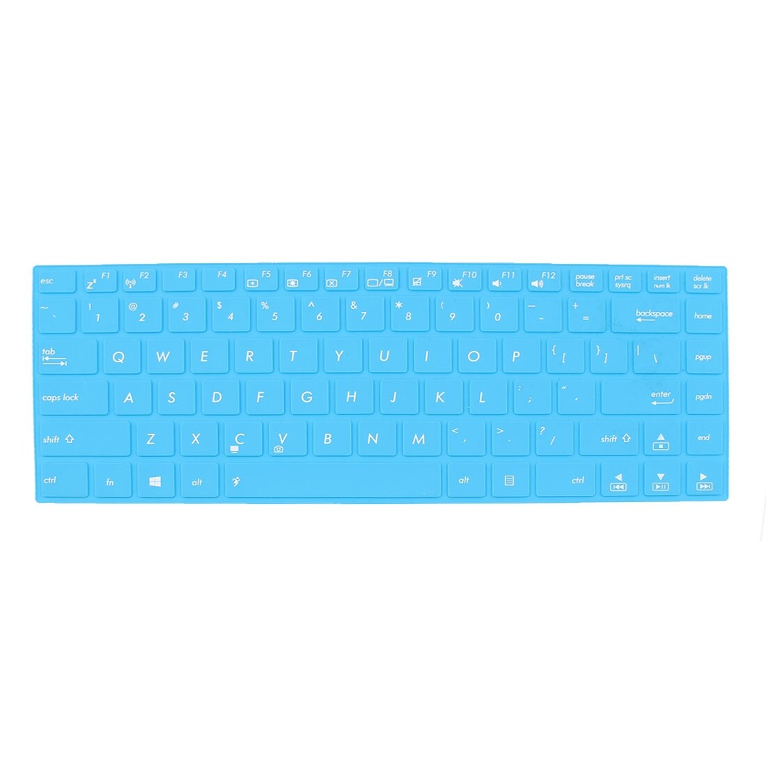 NA Blue Clear Letter Printed Silicone Keybord Film Protector for PC