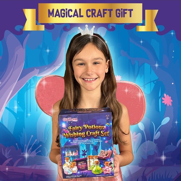 GirlZone Fairy Potions Wishing Craft Set - 50 Magical Piece - Bed