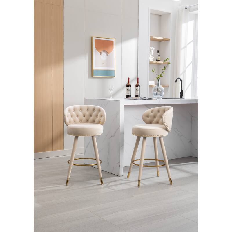 Counter Height Bar Stools with a fixed height of 360 degrees Set of 2