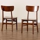 preview thumbnail 9 of 8, Baxton Studio Netherlands Mid-century Scandinavian Style Dark Walnut Bentwood Dining Chair Set