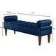 preview thumbnail 13 of 23, Velvet Long Bed Bench for Bedroom,Upholstered Window Bench with Tufted Button,Entryway Bench,Bolster Bench for Living Room