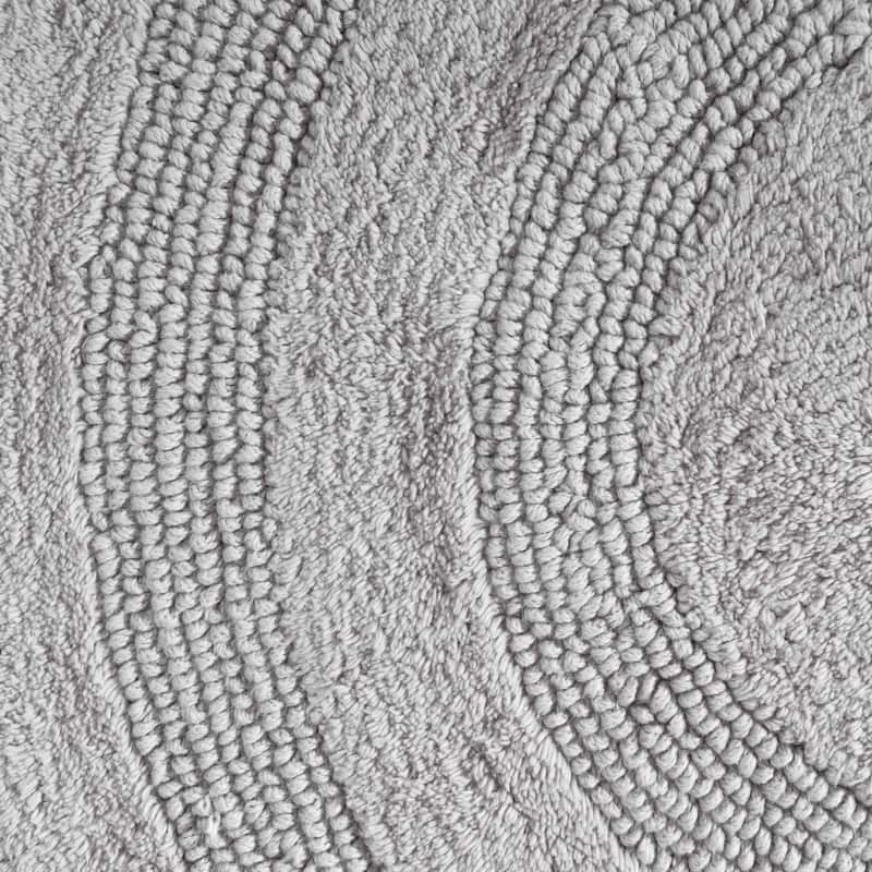 MH London Winchester Cotton Round Bathroom Rug - Soft Bath Mat