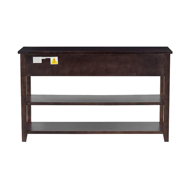Console Table with Two Open Shelves