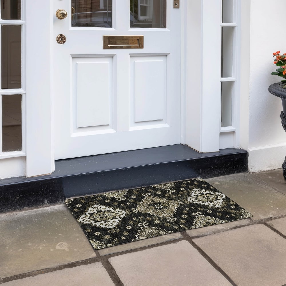 Machine Washable Indoor/ Outdoor Chantille Boho Tribal Rug