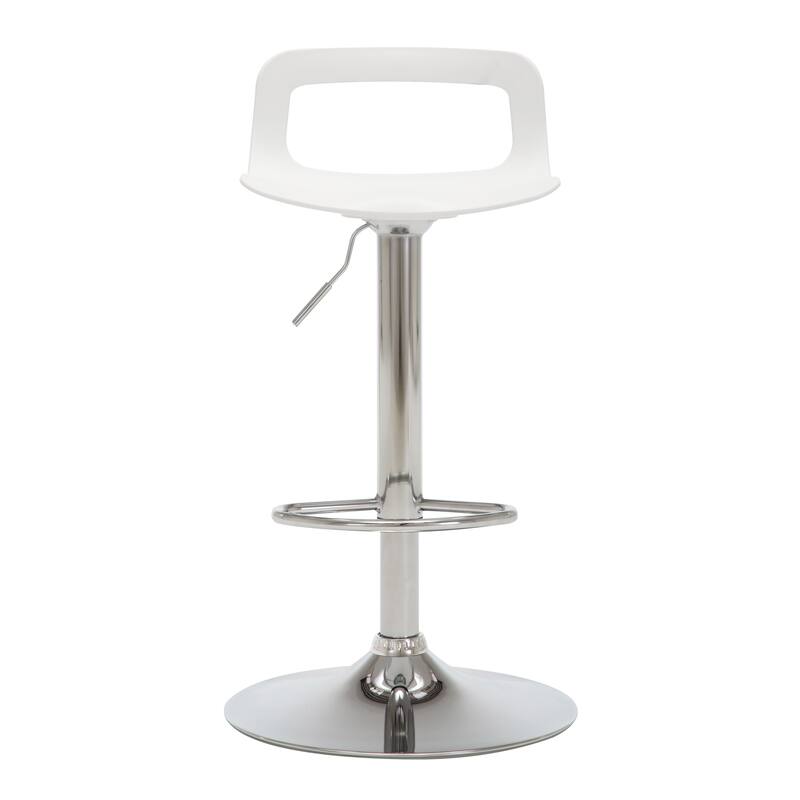 Adjustable Barstools Airlift Counter Bar Pub Height Stools with Plastic Seat Set of 2