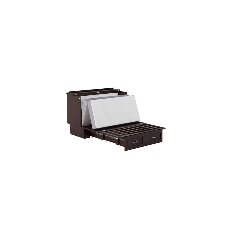 Murphy Bed Chest - Storage Drawer & USB Charger - Space Saving Furniture