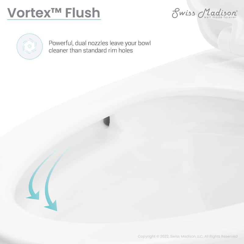 Clichy One-Piece Elongated Toilet Side Flush 1.28 gpf