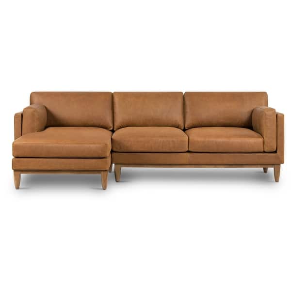 Poly and Bark Mara Sectional Sofa Genuine Italian Leather On Sale