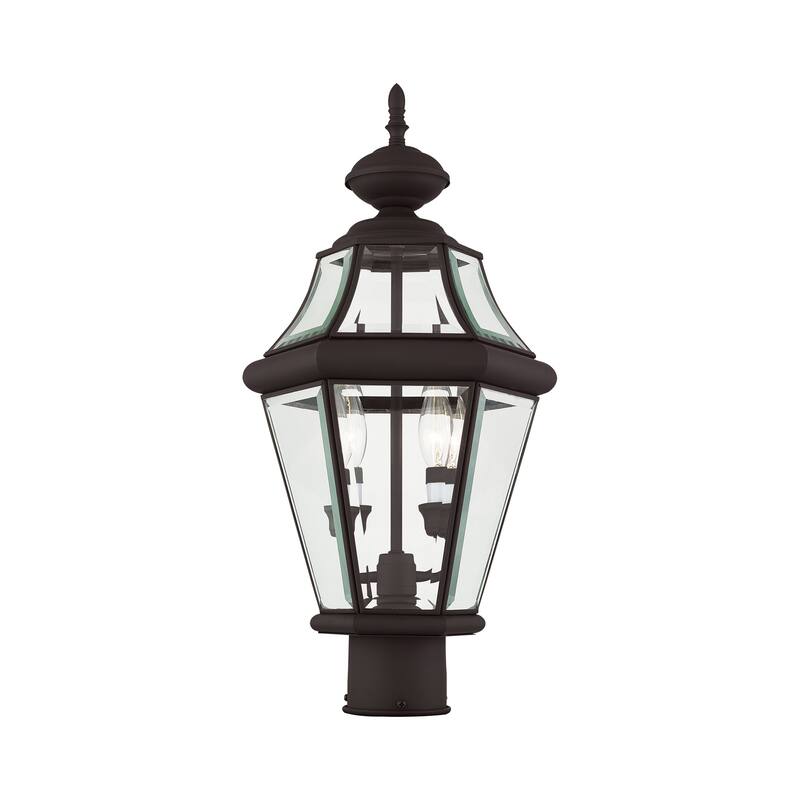 Livex Lighting Georgetown 2 Light 21" High Outdoor Single Head Post