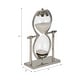 preview thumbnail 5 of 33, Sagebrook Home 11"H Silver Metal Sandtimer - 7" x 3" x 11"