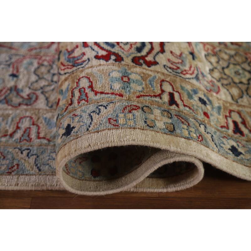 Hand Knotted Oriental 100% Wool Carpet Traditional Floral Beige & Ivories Sultanabad Area Rug - 14' 1'' X 10' 0''