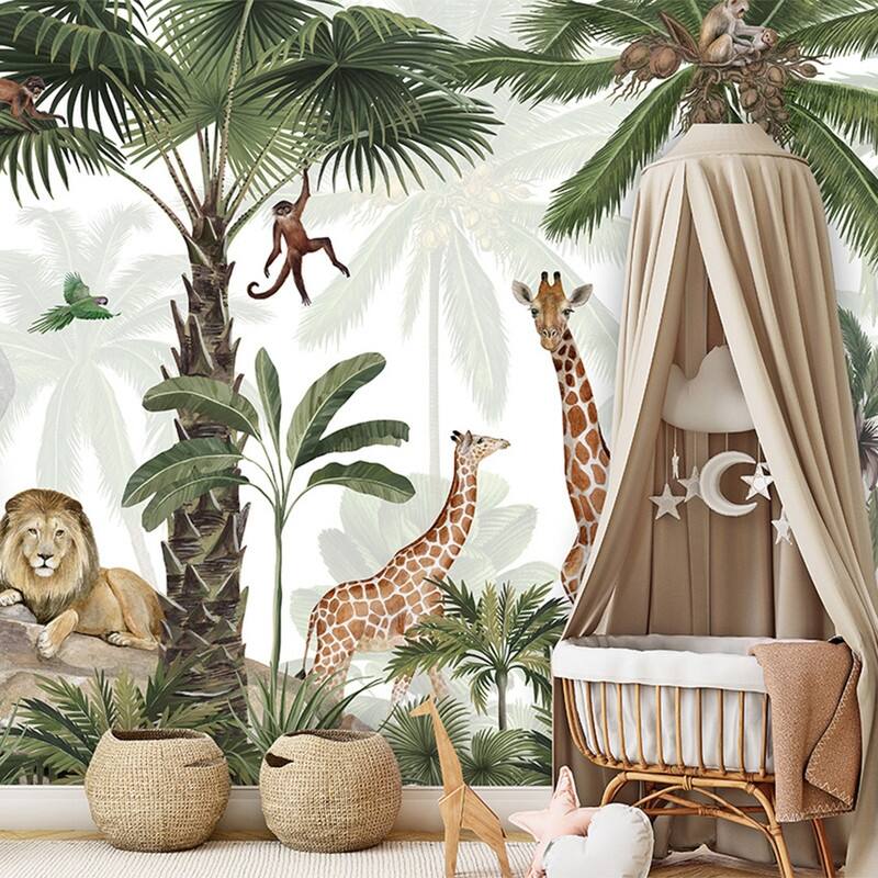 Tempaper Jungle Party Peel and Stick Wall Mural - 8' x 13'