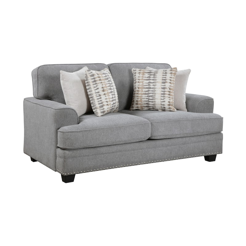 Pombal Chenille Living Room Loveseat - Gray