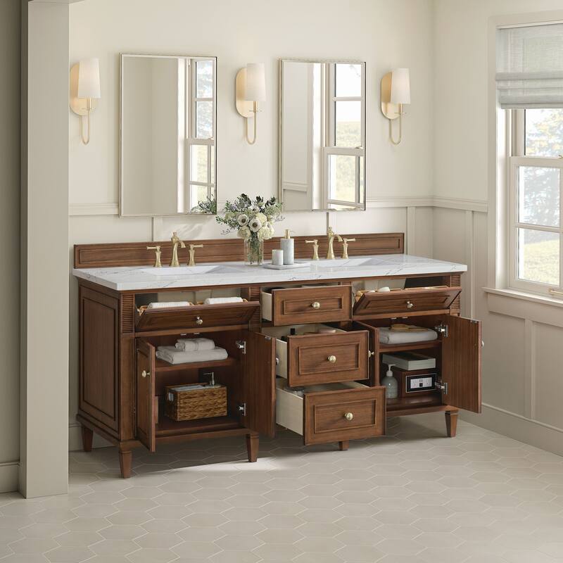 James Martin Vanities 424-V72-FENC Lorelai 72" Free Standing Double