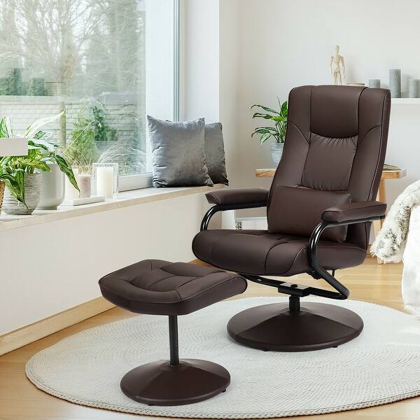 Shop Costway Recliner Chair Swivel Armchair Lounge W