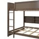 preview thumbnail 28 of 26, Solid Wood Bunk Bed with Bookcase and USB Ports, Queen Over Queen Bunk Bedframe with Storage Shelves and Ladder