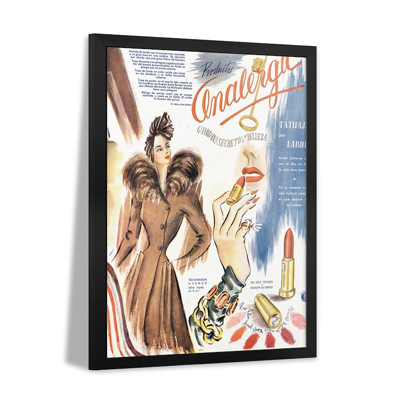 1930s Lipstick Magazine Advert Premium Framed Poster by The Advertising Archives