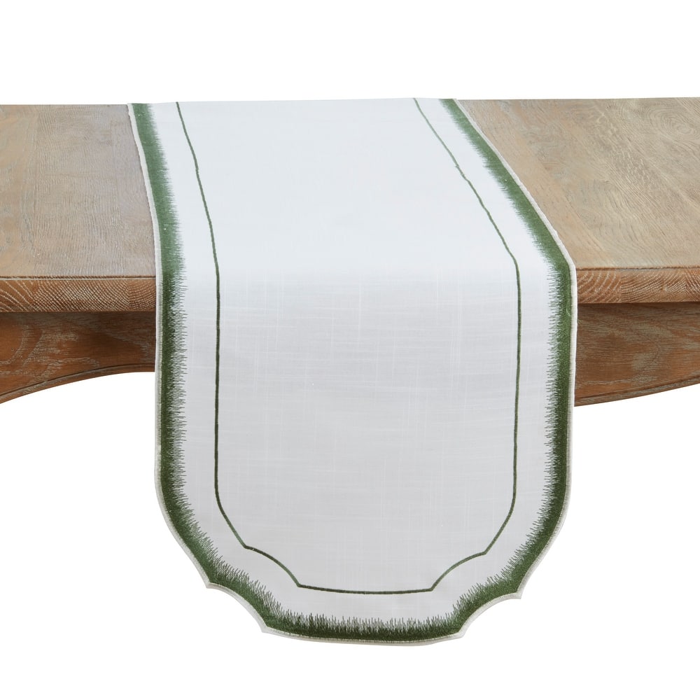 Elegant Embroidery Detail Table Runner