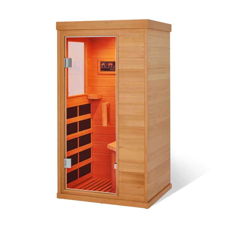 EROMMY up to 3 Person Infrared Sauna with 10-Minute Warm-Up Heater Tube and Carbon Plate