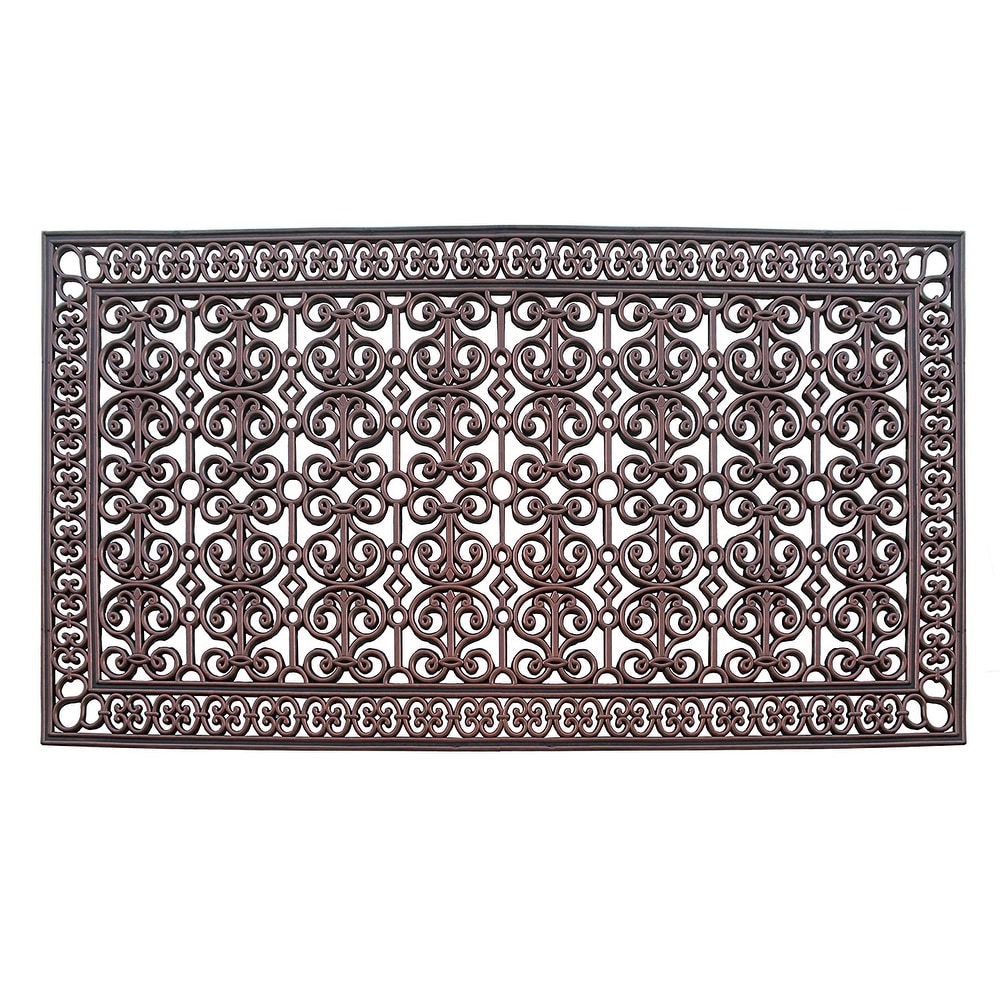 A1HC 34-LB Heavy Duty Rubber Doormat 36"×72" - Outdoor Front Door Mat, Non-Slip Drainage Mat for Entryway Patio Garage
