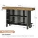 preview thumbnail 2 of 9, Home Bar Unit, Modern 2-Tier Bar Table with Footrest - 15.75"D x 62.99"W x 41.54"H