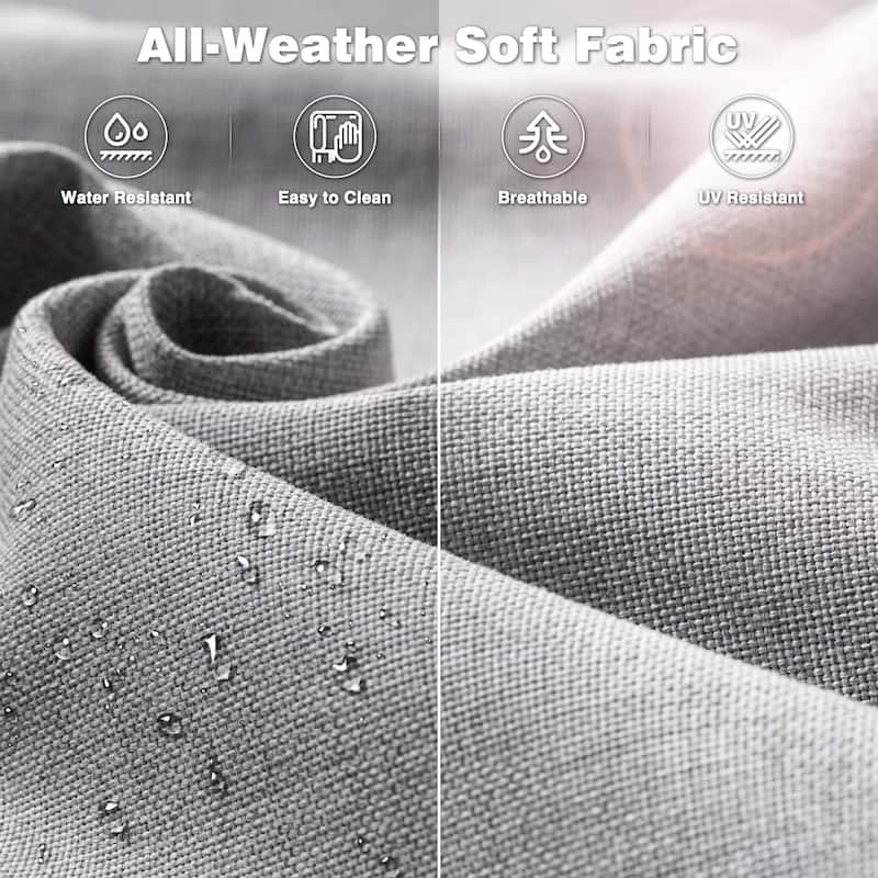 OVIOS 7-piece Patio Swivel Chair Set with 42" Fire Table