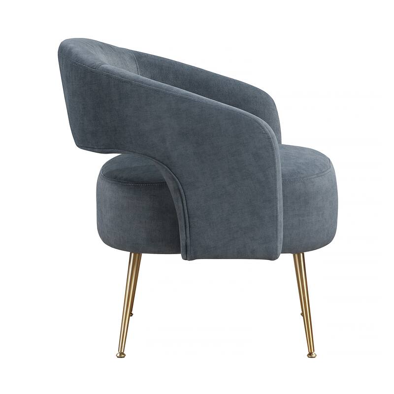 Sonoma 27.5" Velvet Accent Chair - Gold Finish Metal Legs