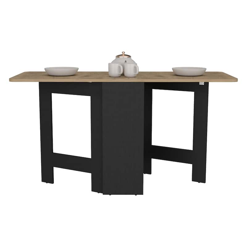 Folding Table Space-Saving with Compact Design for Kitchen,Living Room and Dinning - Brown