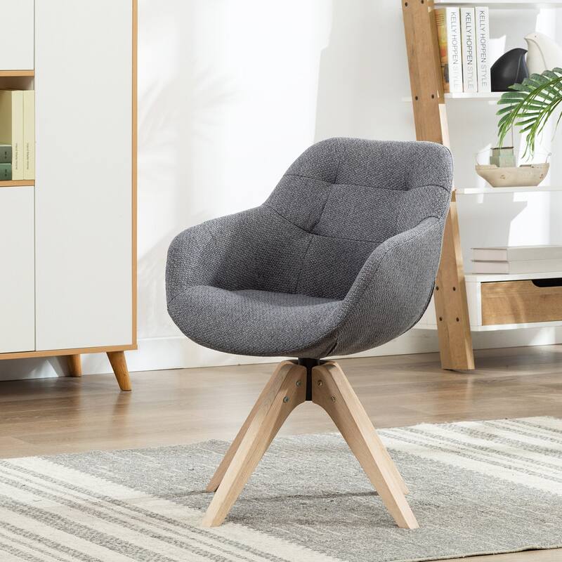 Modern Home Office Swivel Desk Chair Fabric Accent Chair
