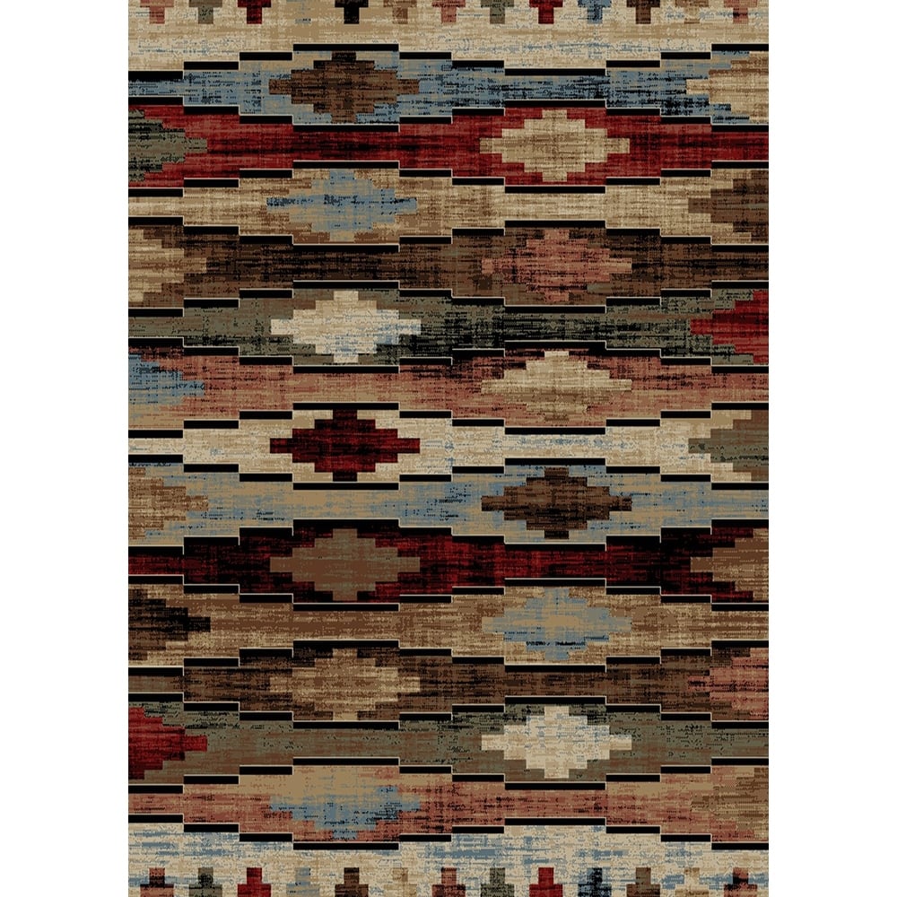 American Destination Cross Plains Multi Southwest Lodge Area Rug