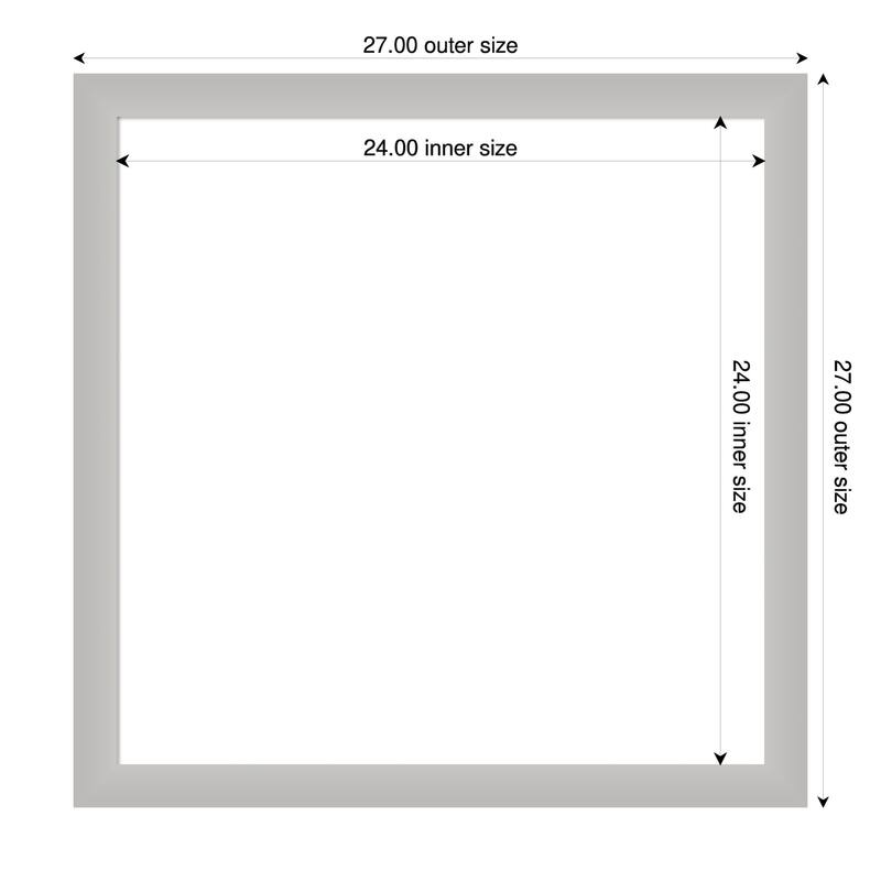 Amanti Art Low Luster Silver Framed Dry Erase Magnetic Board - 27 x 27 in