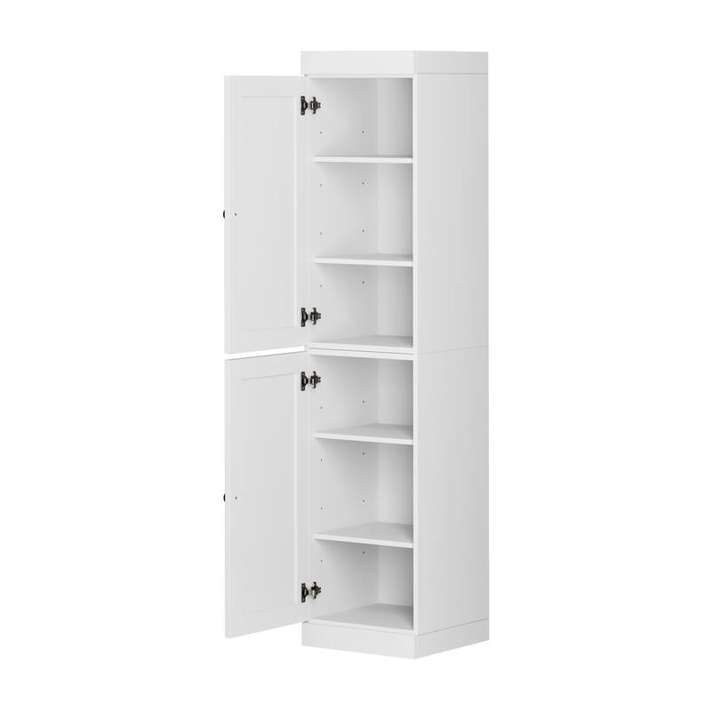 Palace Imports 100% Solid Wood 16.5" Kitchen Pantry Cabinet with Shaker Doors and Adjustable Shelves