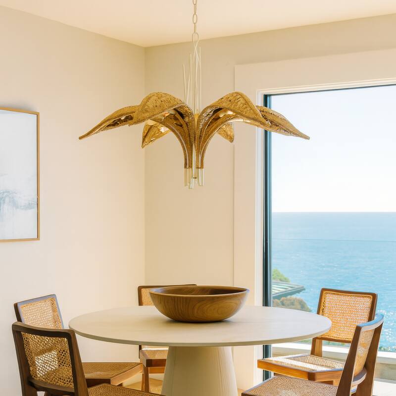 Varaluz Century Palm 6-Light Chandelier - Country White