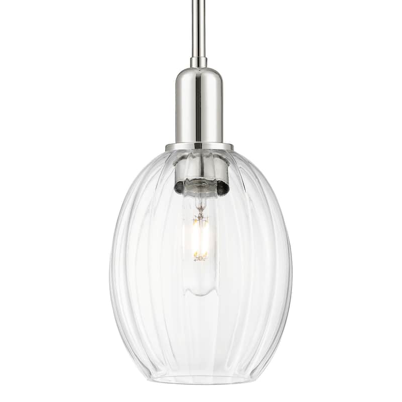 Innovations Lighting 716-1S-G459-6CL Preston 6" Wide Mini Pendant with - Polished Nickel
