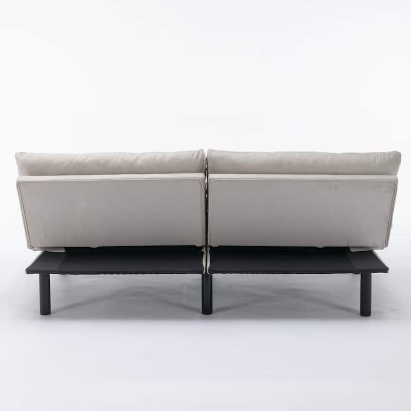 Roomfitters Modern Convertible Sofa Bed, Folding Futon Couch with Adjustable Backrest, Compact Upholstered Sleeper