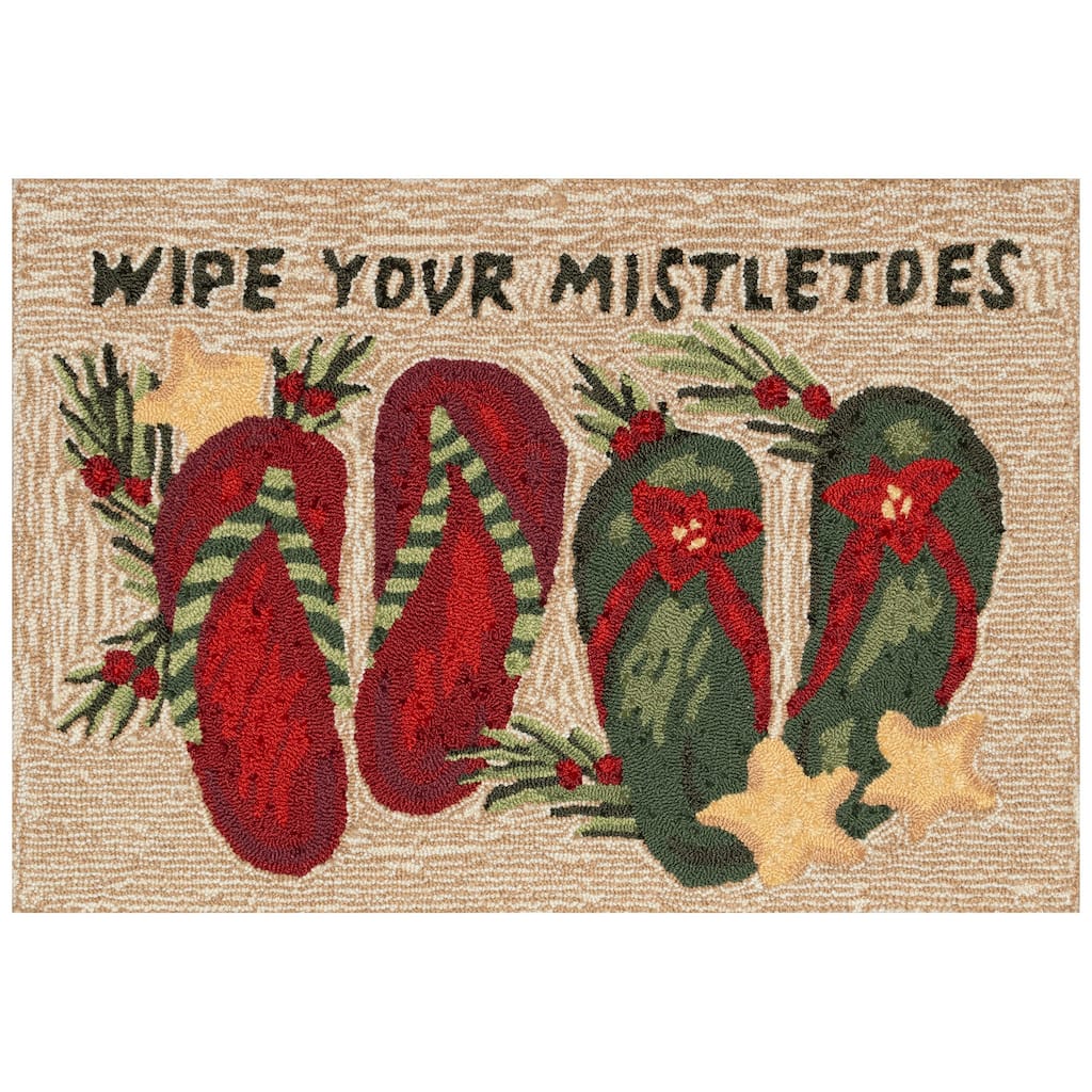 Liora Manne Frontporch Mistletoes Indoor/Outdoor Area Rug