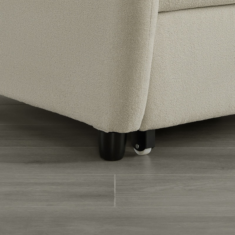 Spruce & Spring Modern Pull-Out Accent Chair Bed with Adjustable Backrest & Space-Saving Design