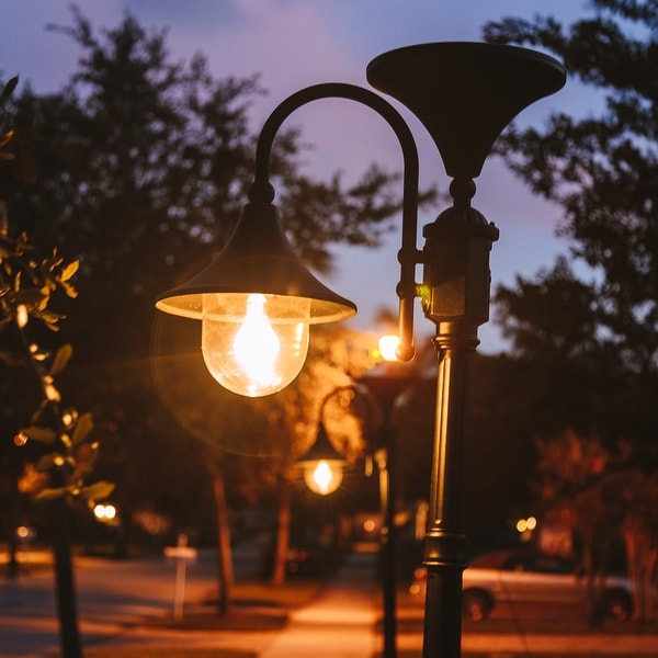 Gama Sonic Everest Solar Lamp Post Black