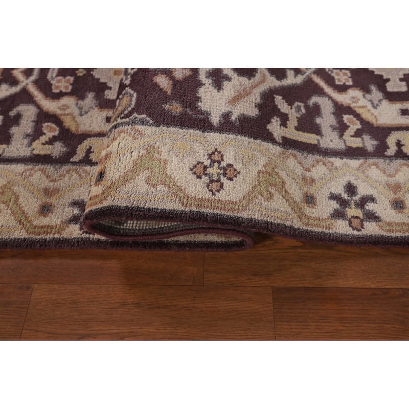 Oushak Indian Runner Rug Hand-Knotted Transitional Wool Carpet - 2'6" x 9'11"