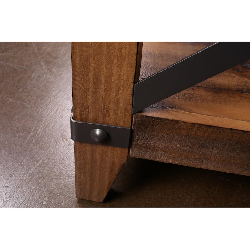 Set of 2 Larson Cross Bar Open End Table