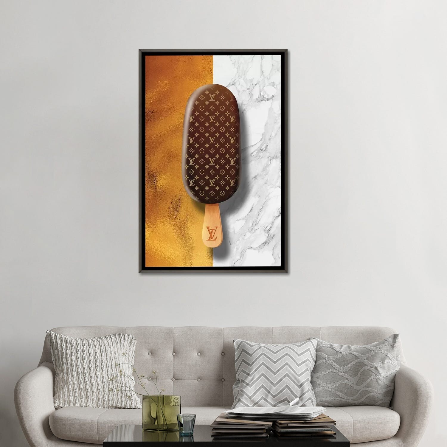 Popsicle LV Canvas Art Print by Alexandre Venancio