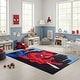 preview thumbnail 6 of 9, Licensed Marvel Spiderman Modern Character Printed Flannel Non-Slip Washable Indoor Kids Area Rug, 54"x78" - 4'6"x6'6"