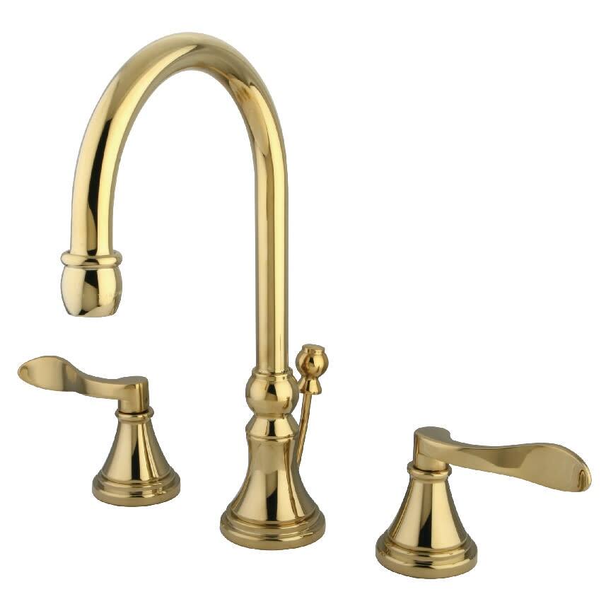 Kingston Brass NuFrench 1.2 GPM Deck Mounted Widespread Bathroom