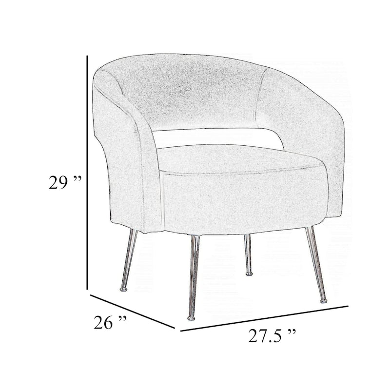 Noel Accent Chair, Curved Open Back, Dark Green Velvet, Gold Metal Legs