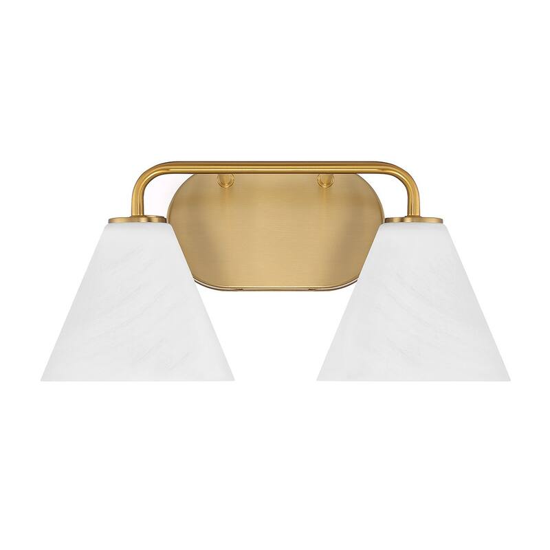 Blair Two Light Bathroom Vanity - Warm Brass