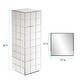 preview thumbnail 4 of 2, Allan Andrews Tall Decorative Mirrored Puzzle Cube Grid Pedestal