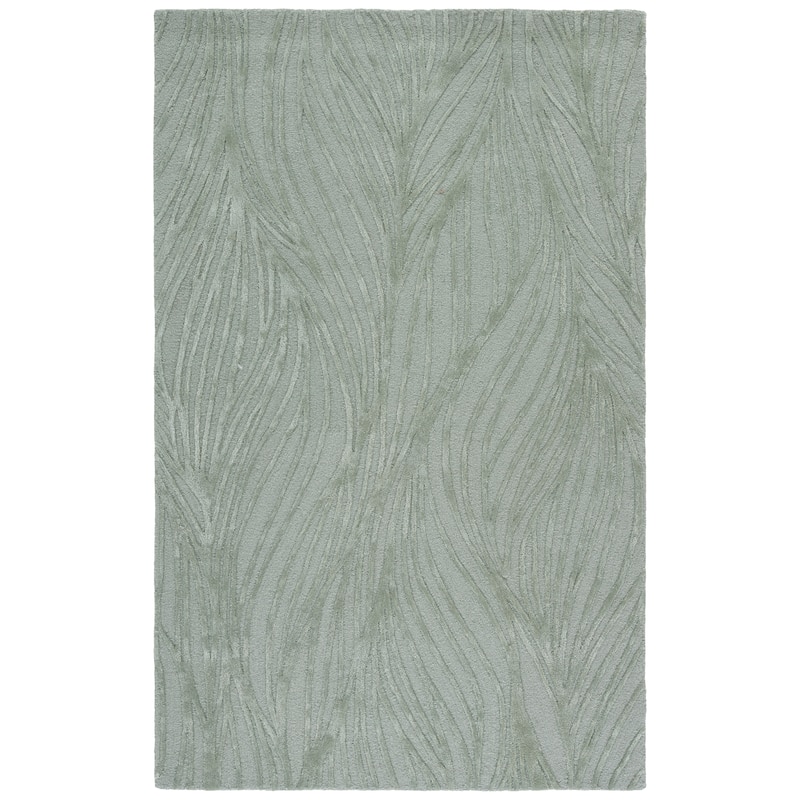 SAFAVIEH Handmade Glamour Fortunata Contemporary Wool Rug - 4' x 6' - Sage Green