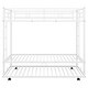 preview thumbnail 32 of 37, Twin Over Twin Metal Bunk Bed with Trundle & Two Ladders